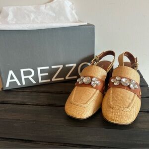 Arezzo Emery Mid Block Heels Size 8 New With Box